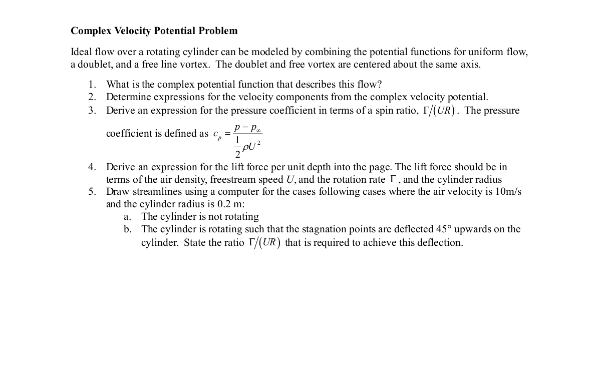 Complex Velocity Potential Problem Ideal flow