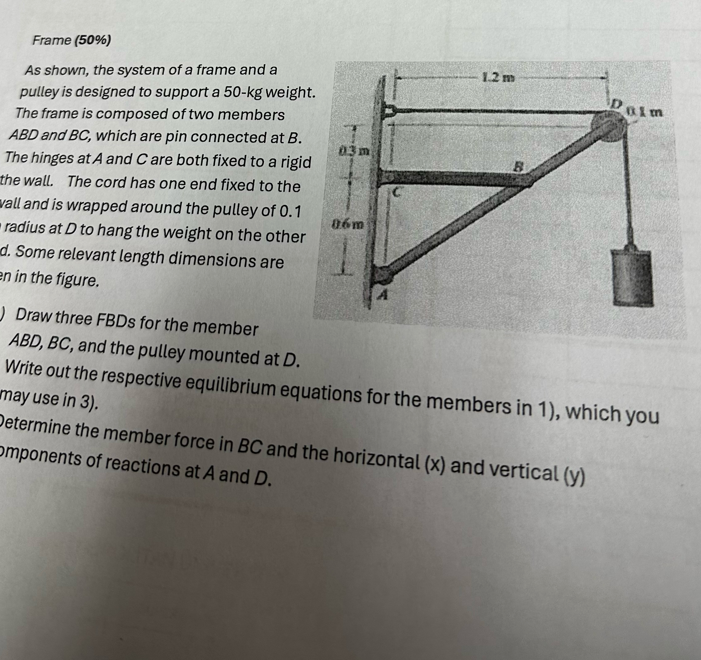 Frame ( 5 0 % ) As shown, the system of a frame