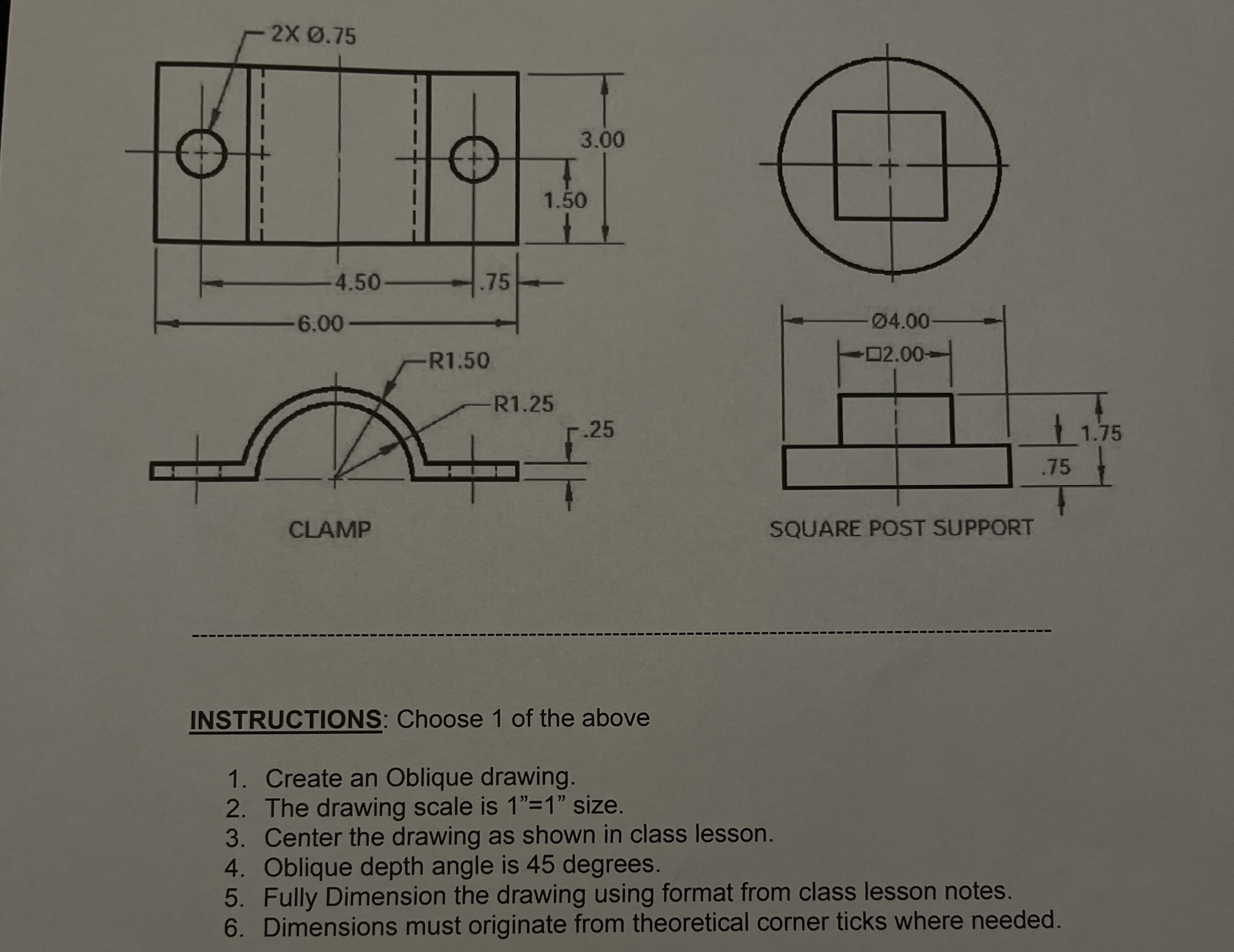 CLAMP q , INSTRUCTIONS: Choose 1 of the above