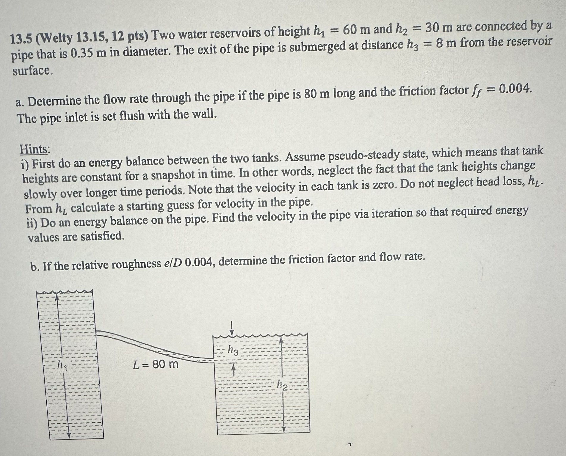 1 3 . 5 ( Welty 1 3 . 1 5 , 1 2 pts ) Two water