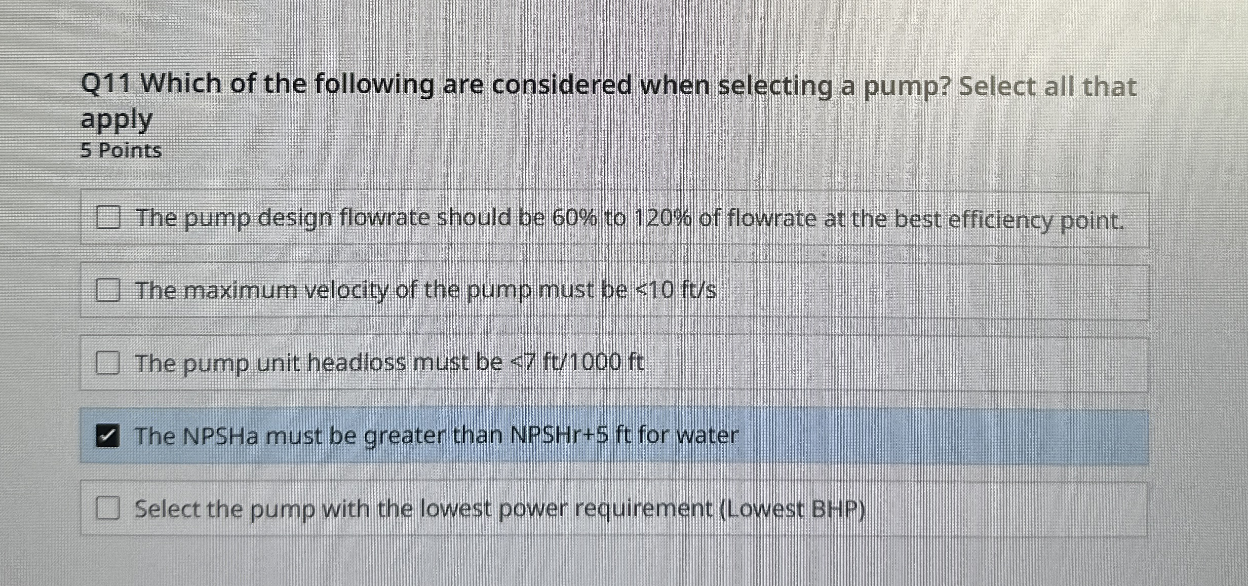 Q 1 1 : This problem is for CE Fluid Mechanics.