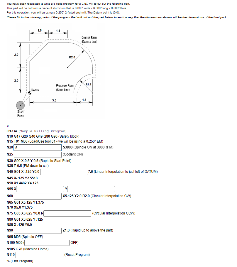 You have been requested to write a g - code
