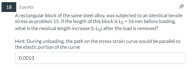 3 points A rectangular block of the same steel