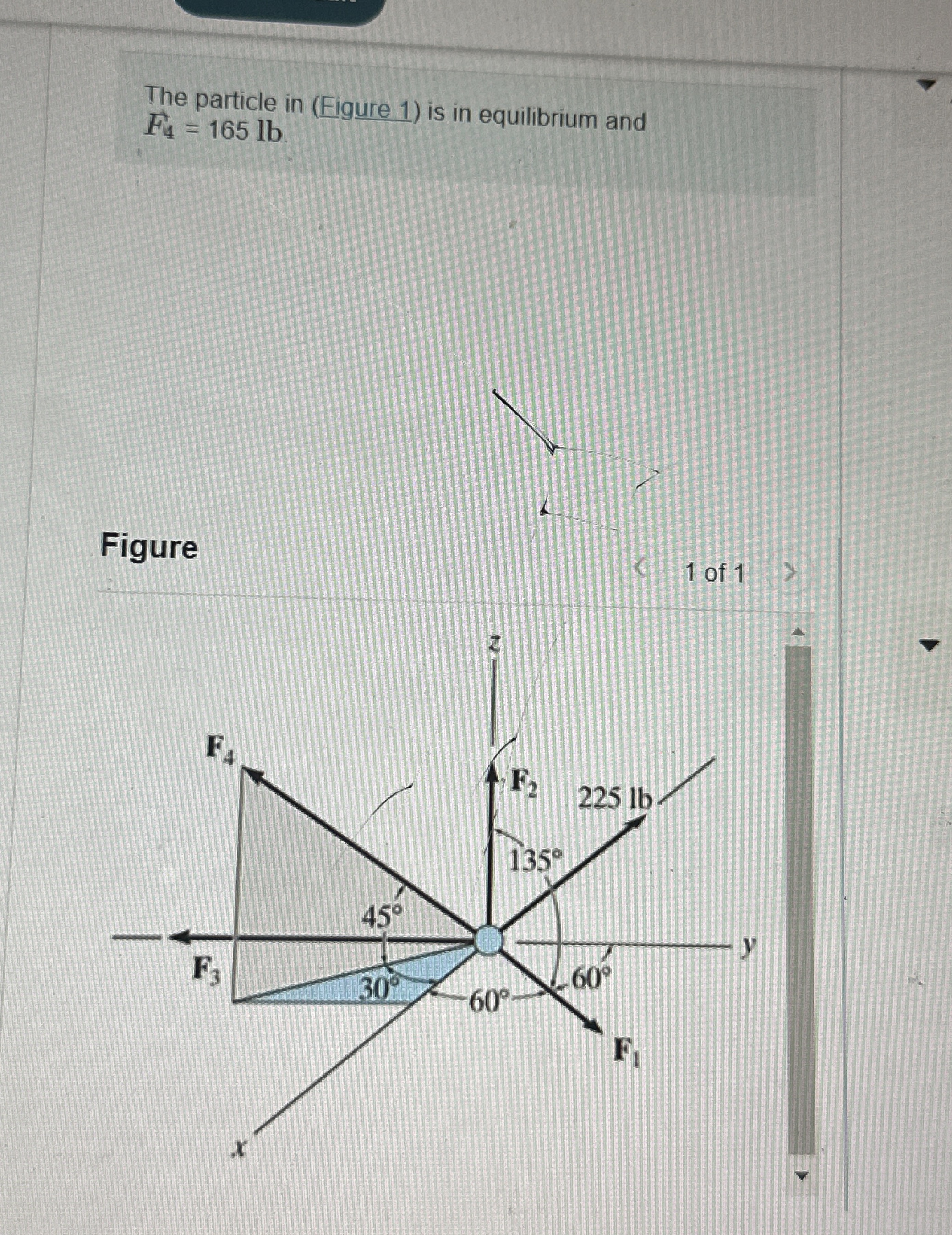 Determine the magnitude of F 1 , F 2 , and F 3