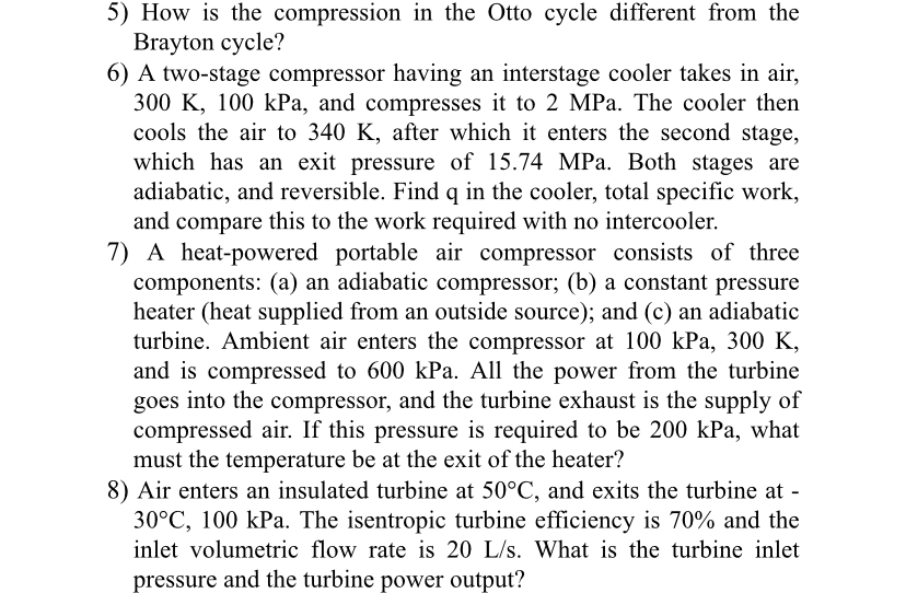 How is the compression in the Otto cycle