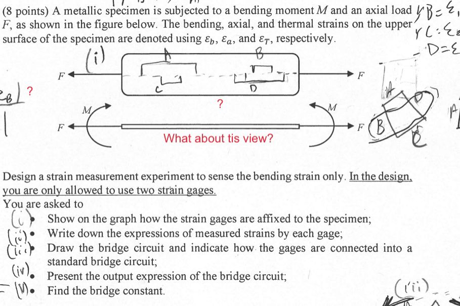 ( 8 points ) A metallic specimen is subjected to