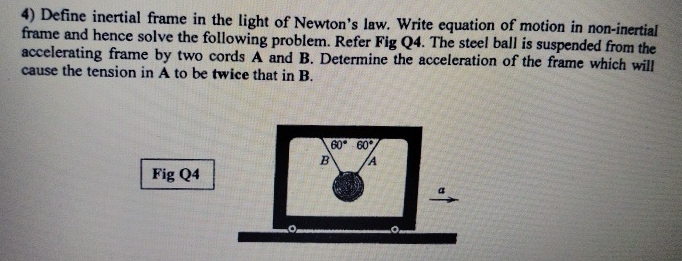 Define inertial frame in the light of Newton's