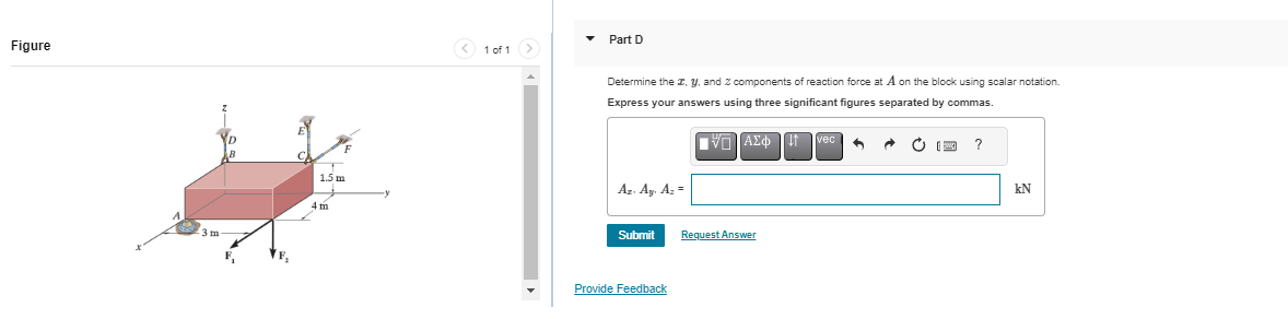 Figure Part D Determine the \ ( \ boldsymbol { x