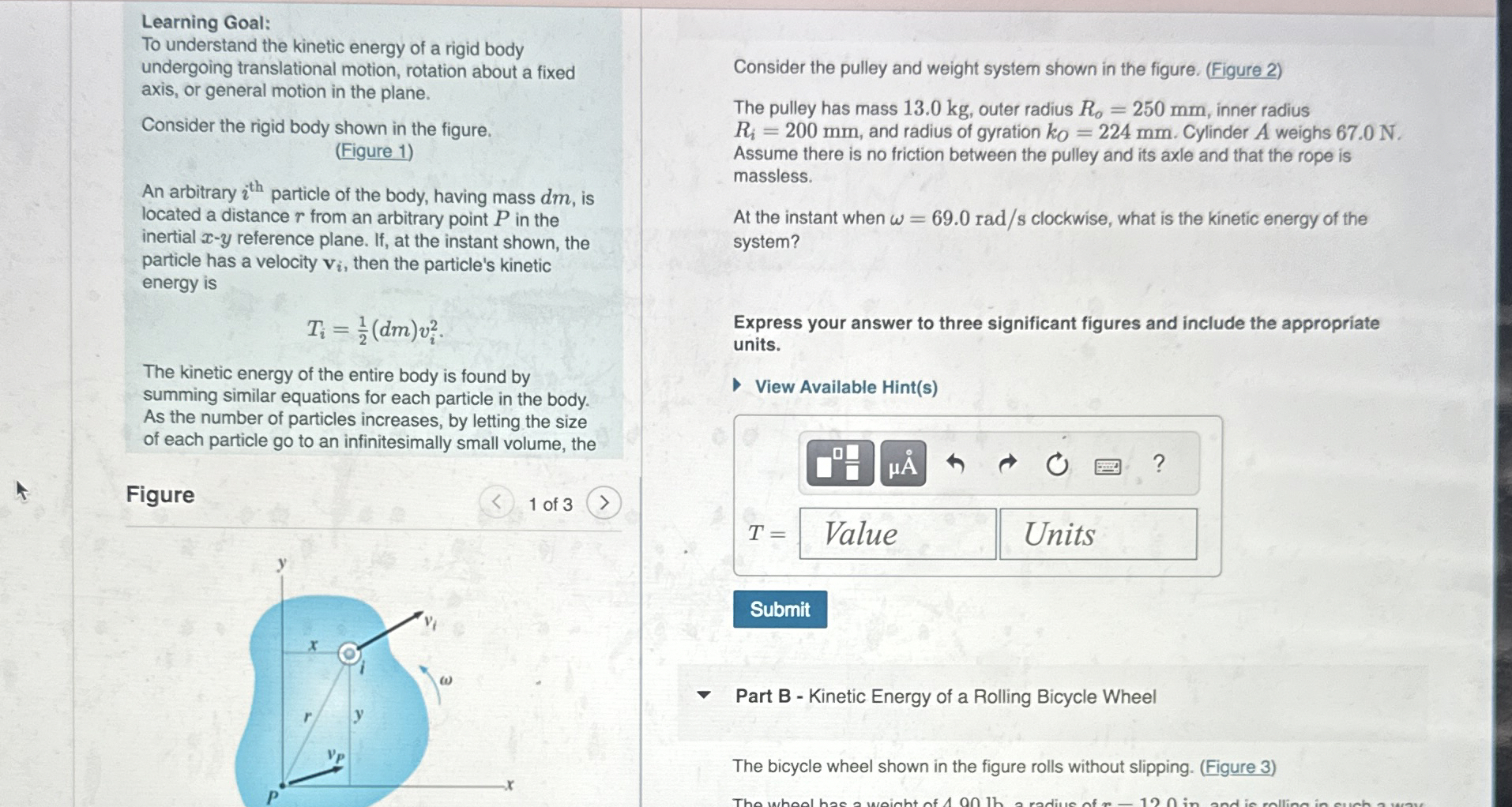 Learning Goal: To understand the kinetic energy