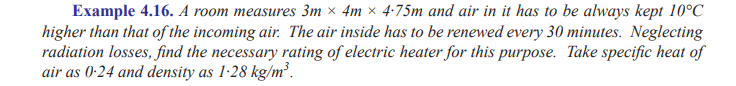 Example 4 . 1 6 . A room measures 3 m 4 m 4 . 7 5