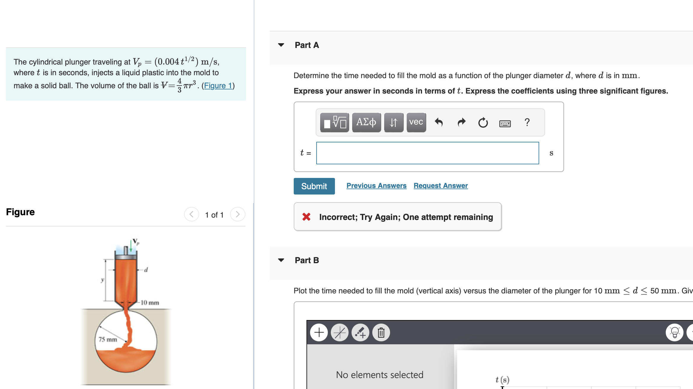 The cylindrical plunger traveling at V p = ( 0 .