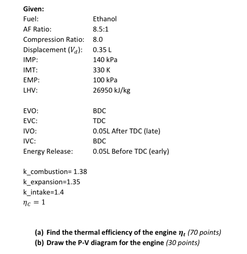 Given: EVO: BDC EVC: TDC IVO: , 0 . 0 5 L After