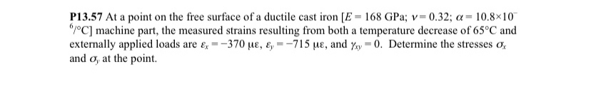 P 1 3 . 5 7 At a point on the free surface of a