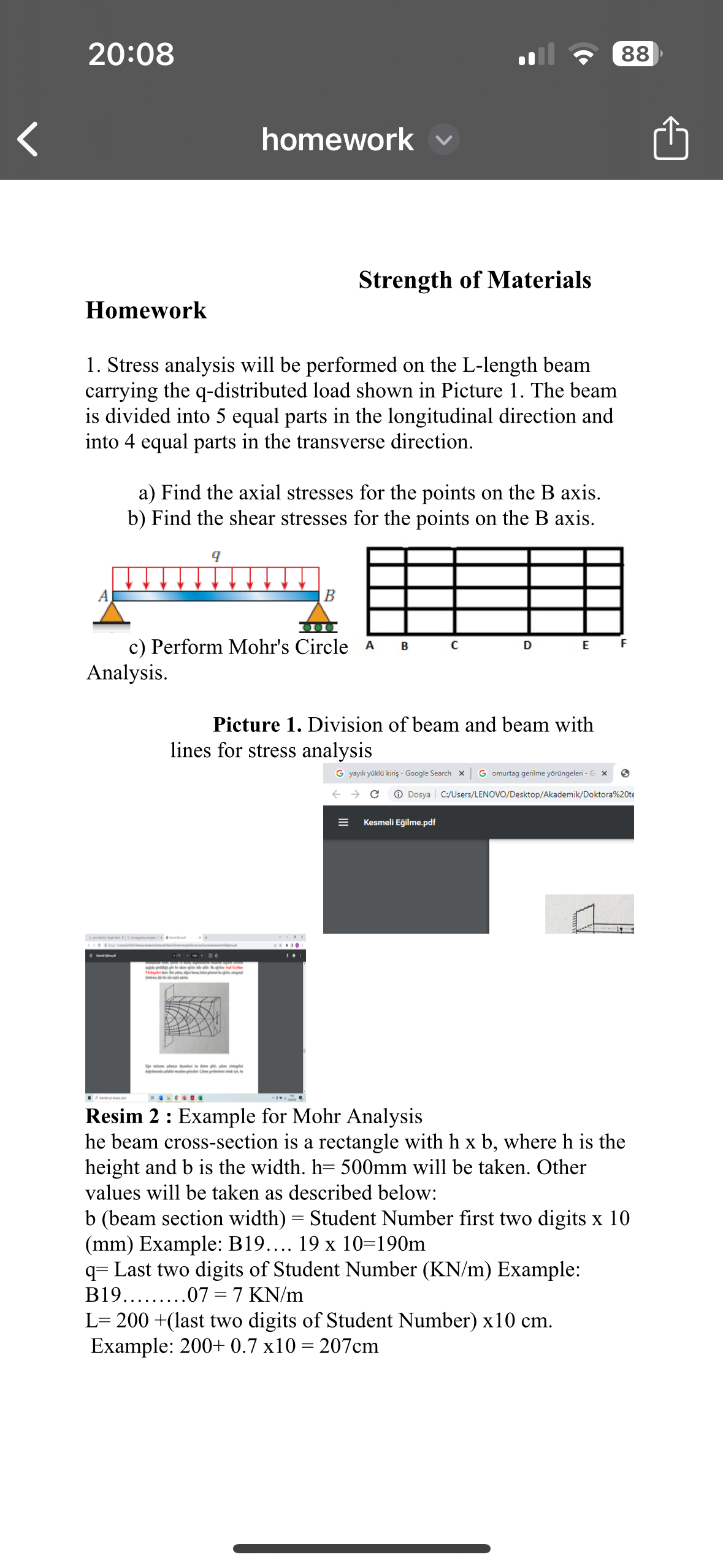 2 0 : 0 8 8 8 homework Strength of Materials