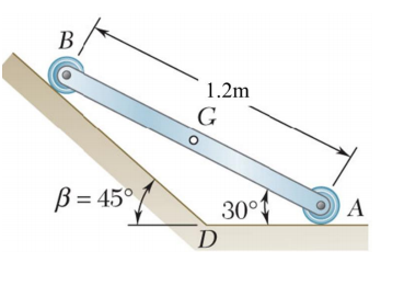 A rod with a length of 1 . 2 m and a mass of 2 5