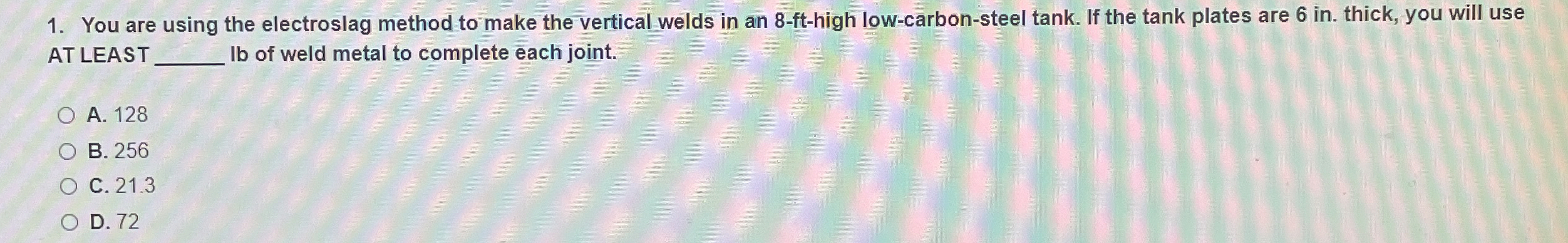 You are using the electroslag method to make the