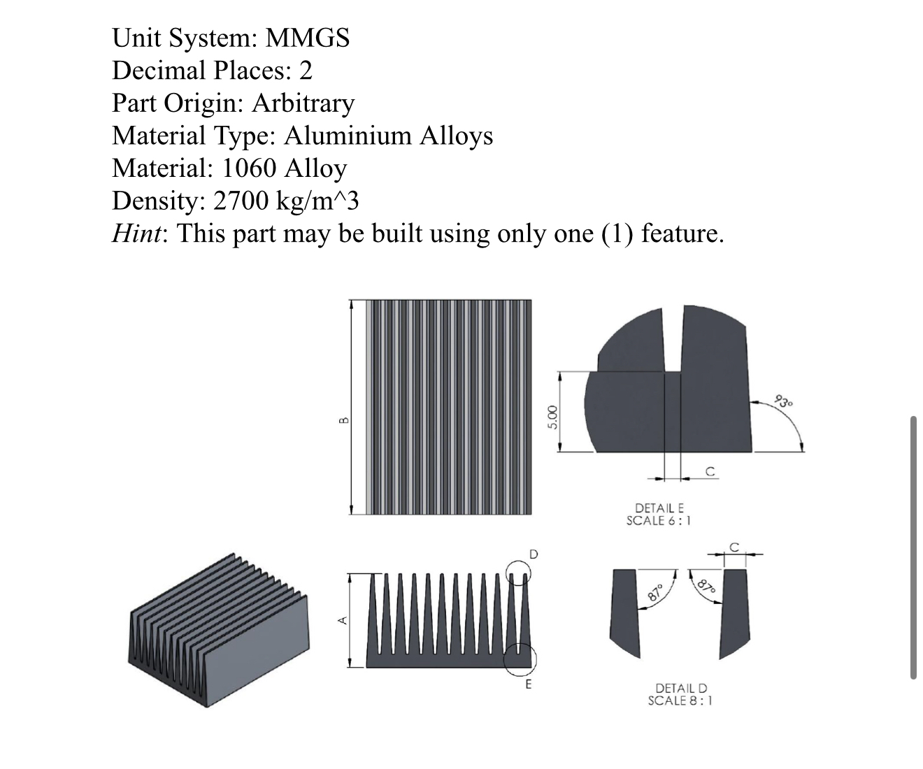 Unit System: MMGS Decimal Places: 2 Part Origin: