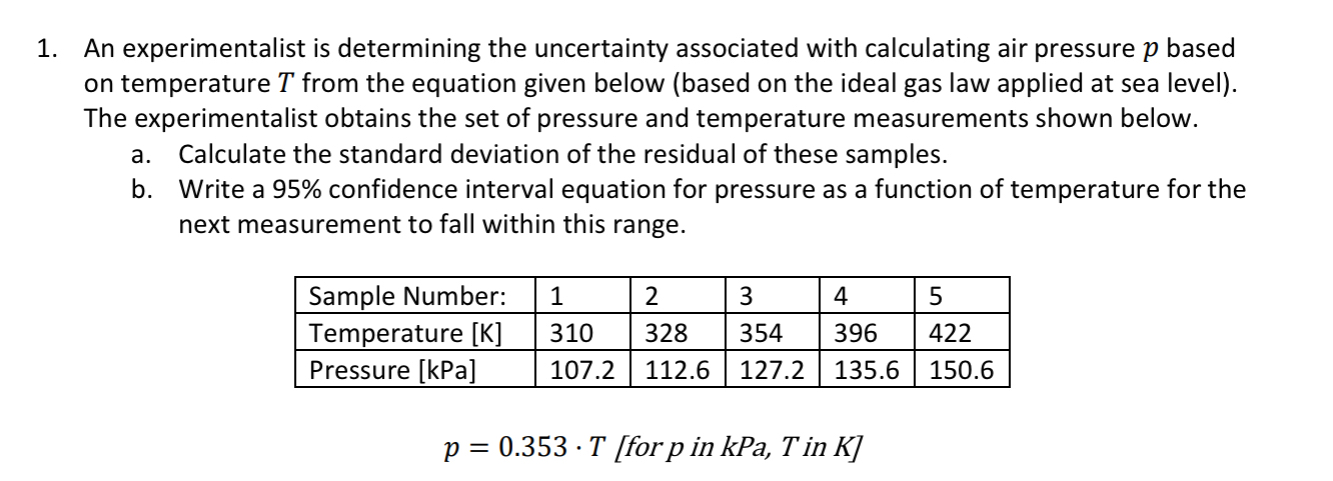 An experimentalist is determining the uncertainty