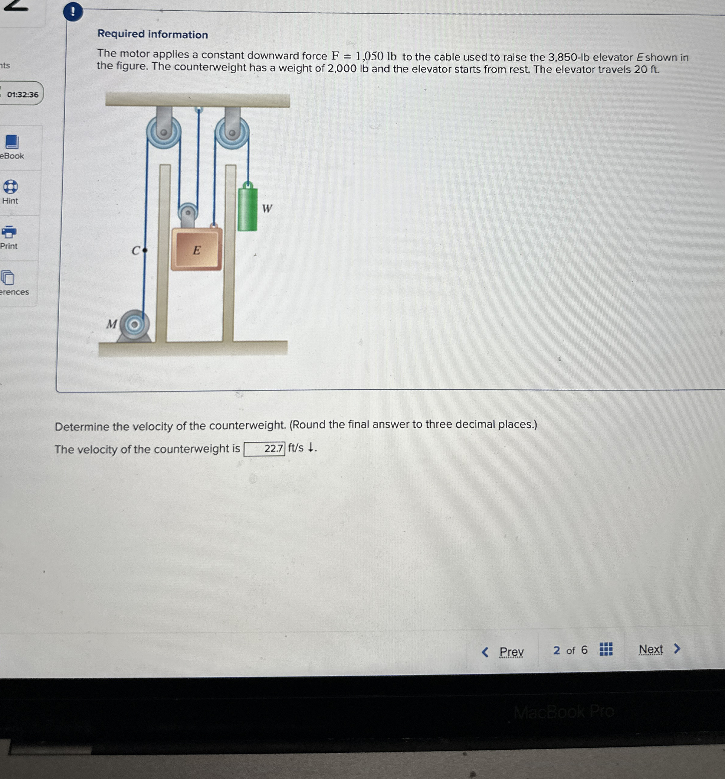 Required information The motor applies a constant