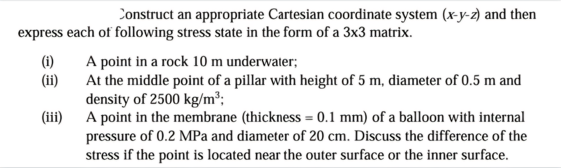 Jonstruct an appropriate Cartesian coordinate