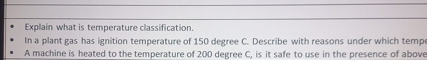 Explain what is temperature classification. In a