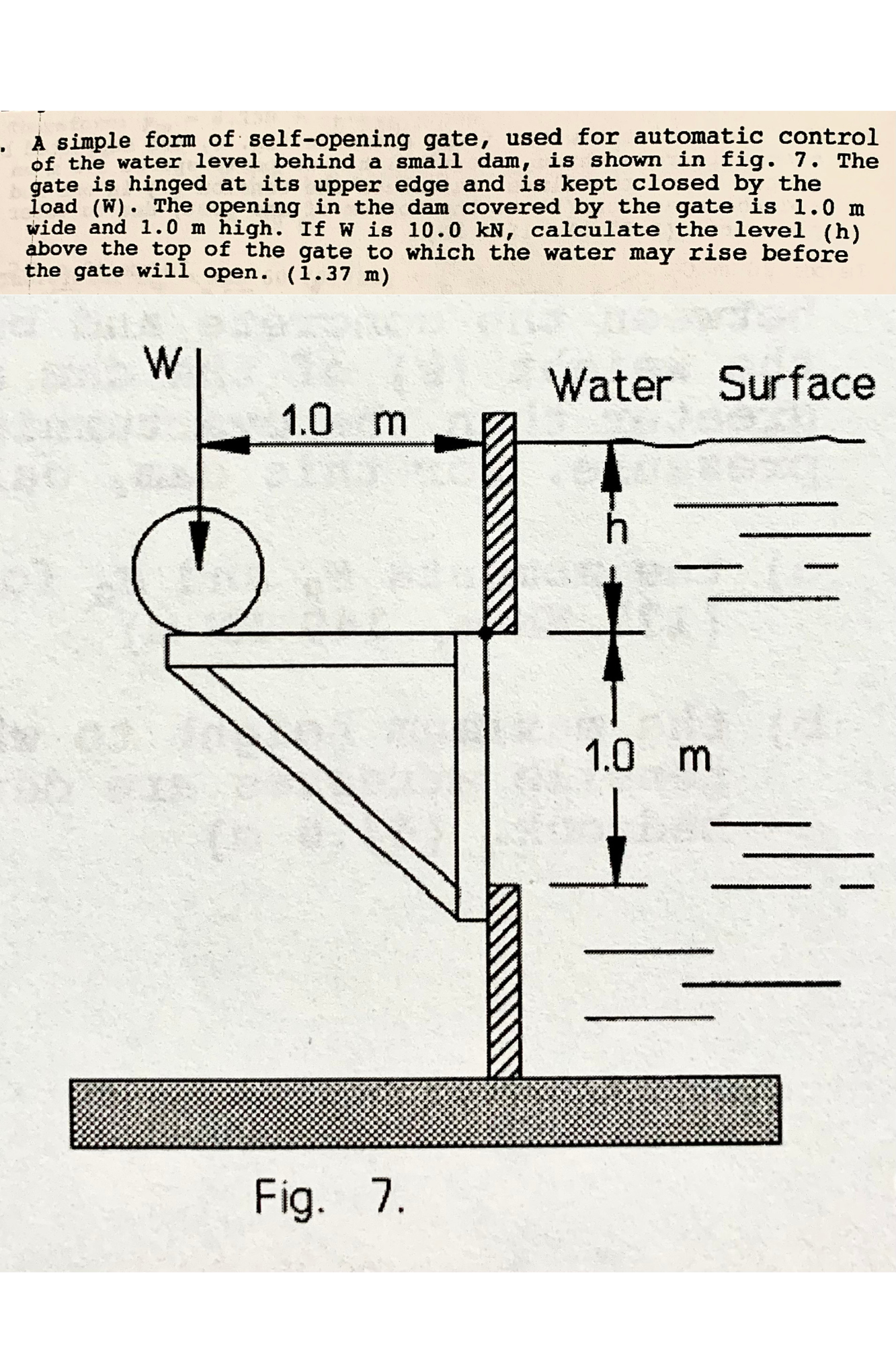 A simple form of self - opening gate, used for