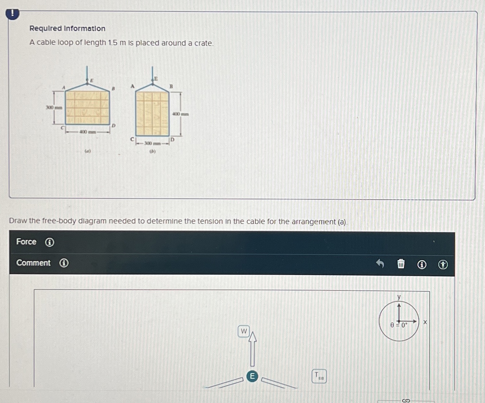! Required information A cable loop of length 1 .