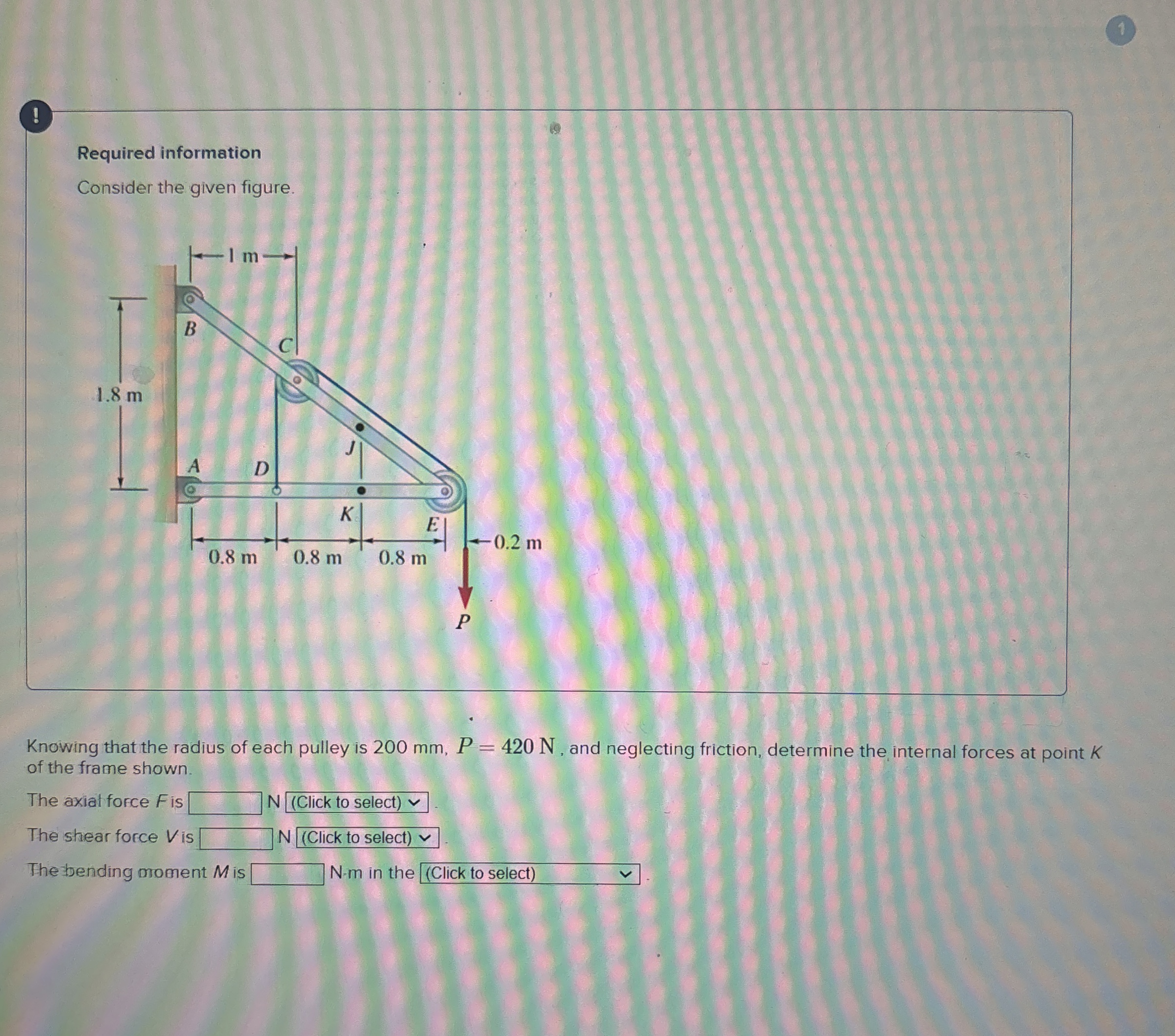 1 Required information Consider the given figure.
