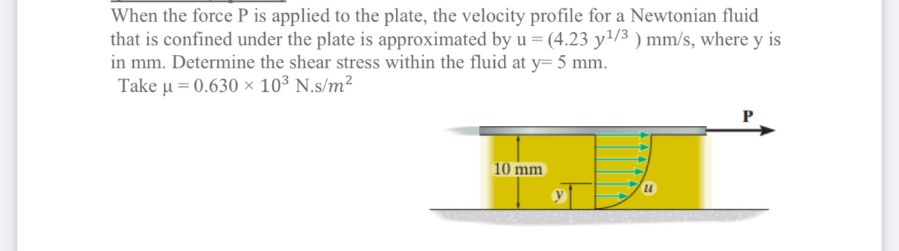 When the force P is applied to the plate, the