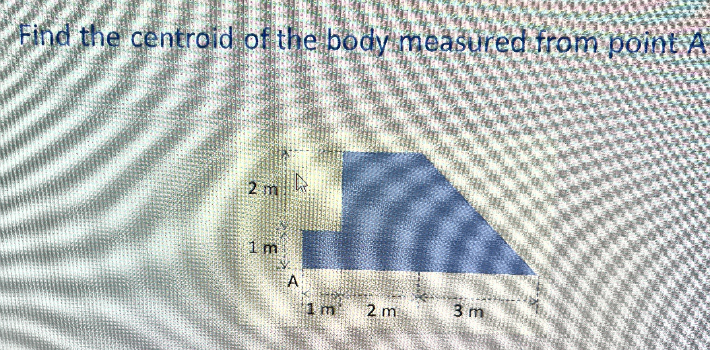 Find the centroid of the body measured from point