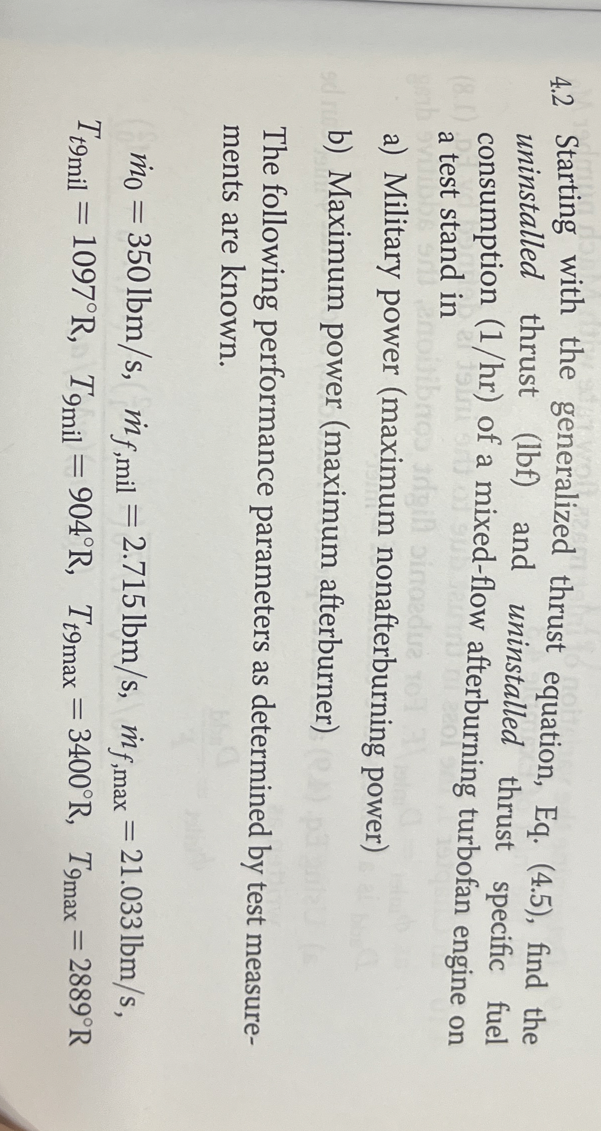 4 . 2 Starting with the generalized thrust