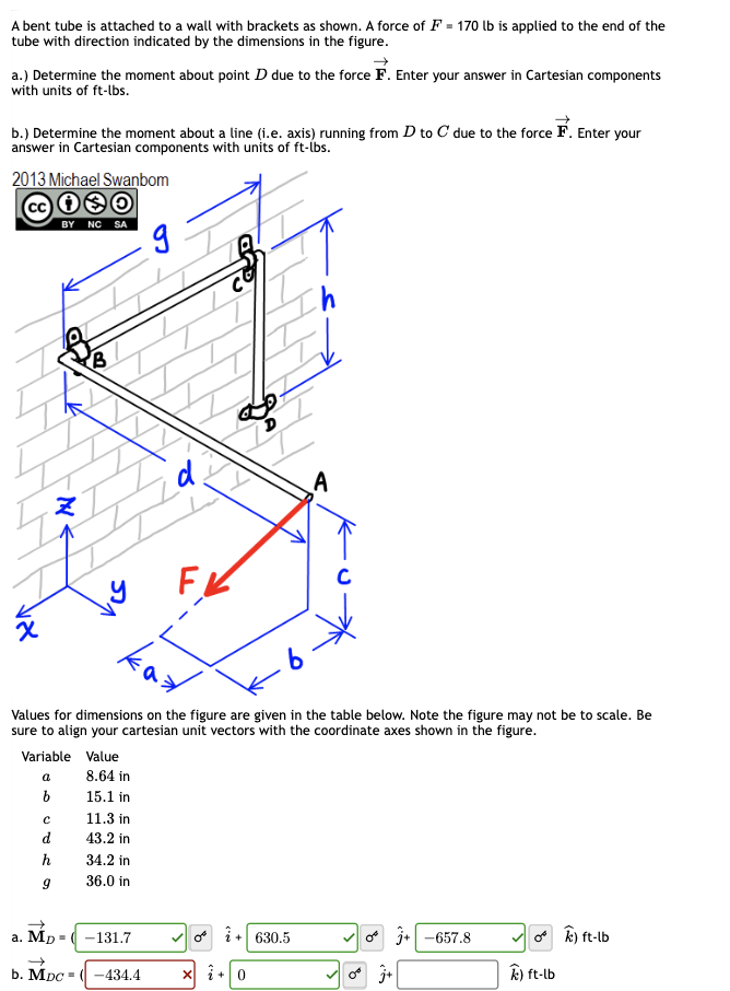 A bent tube is attached to a wall with brackets