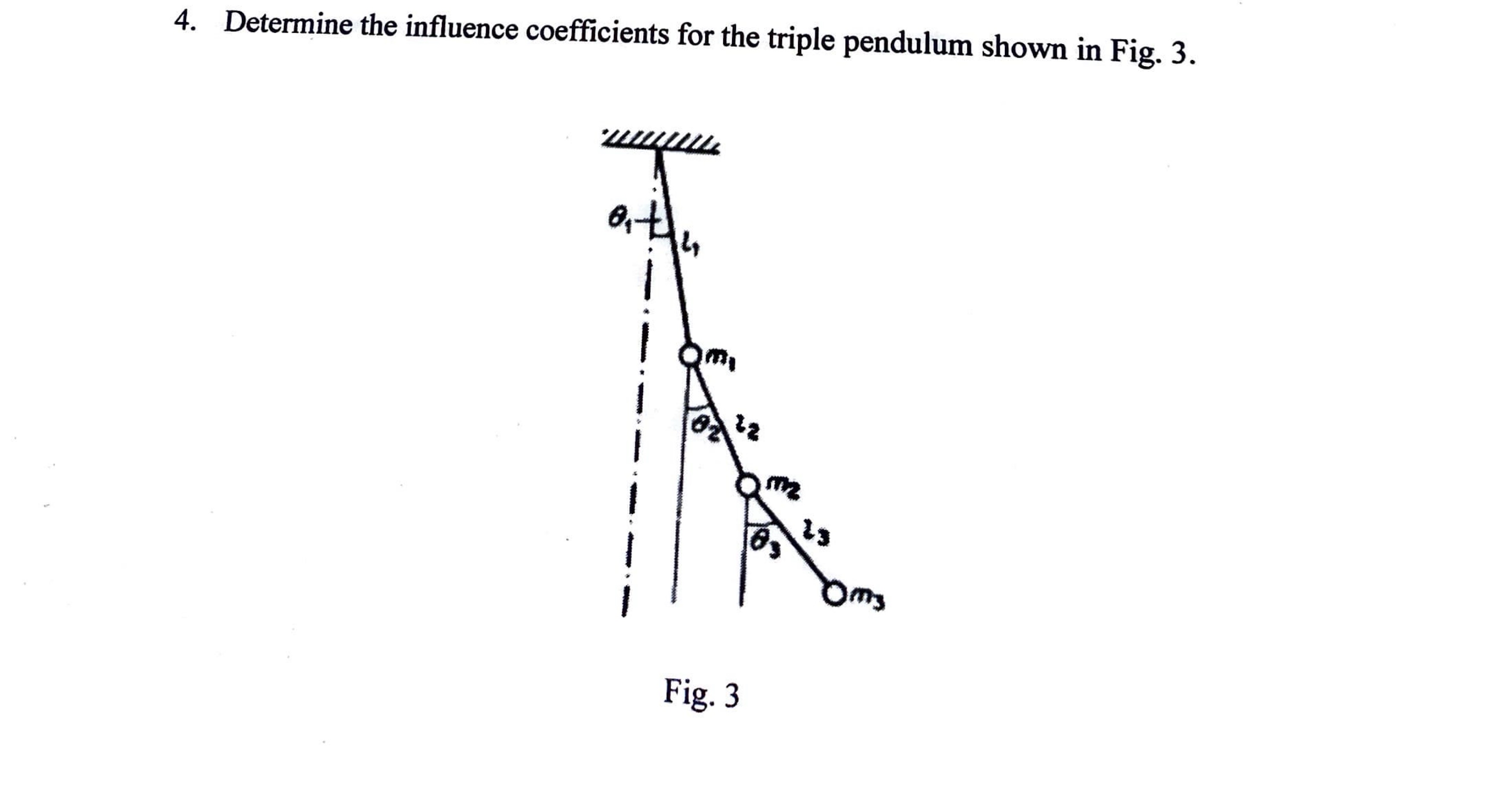 Determine the influence coefficients for the