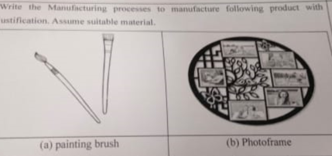 Write the Manufacturing processes to manufacture