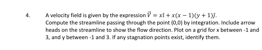 , A velocity field is given by the expression vec