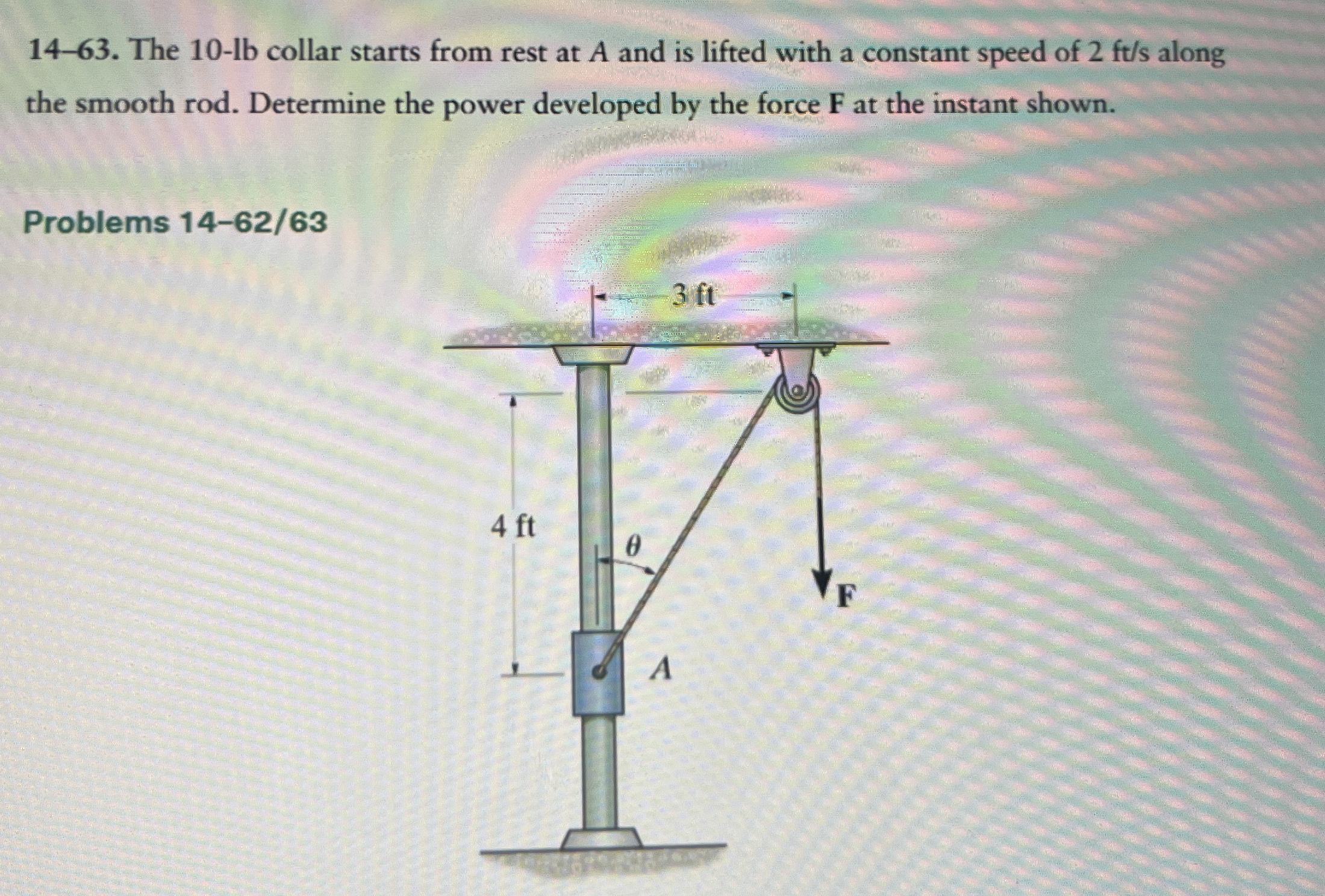 1 4 - 6 3 . The 1 0 - l b collar starts from rest
