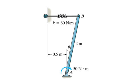 The 1 1 - kgkg uniform rod is pinned at end AA .