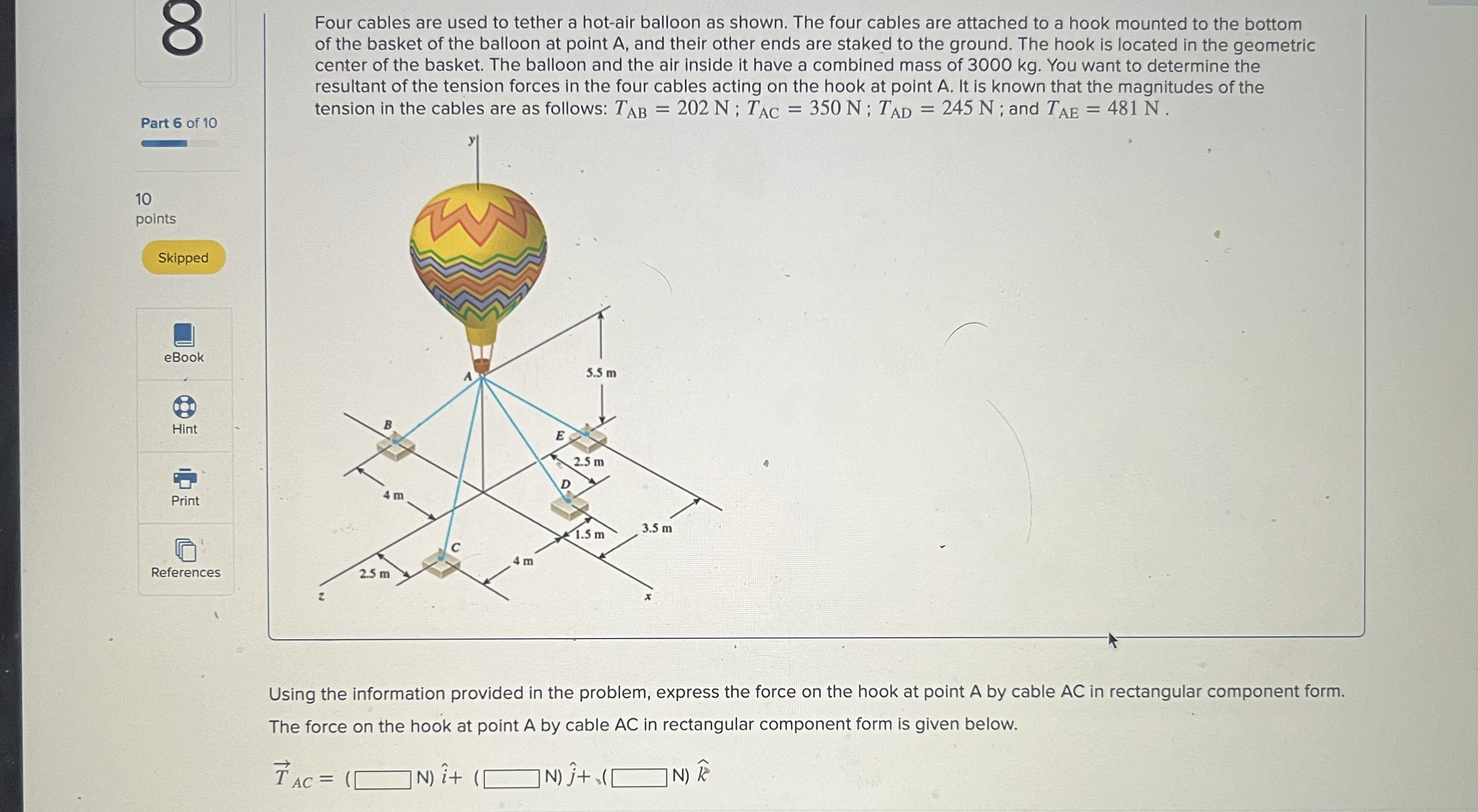 Using the information provided in the problem,