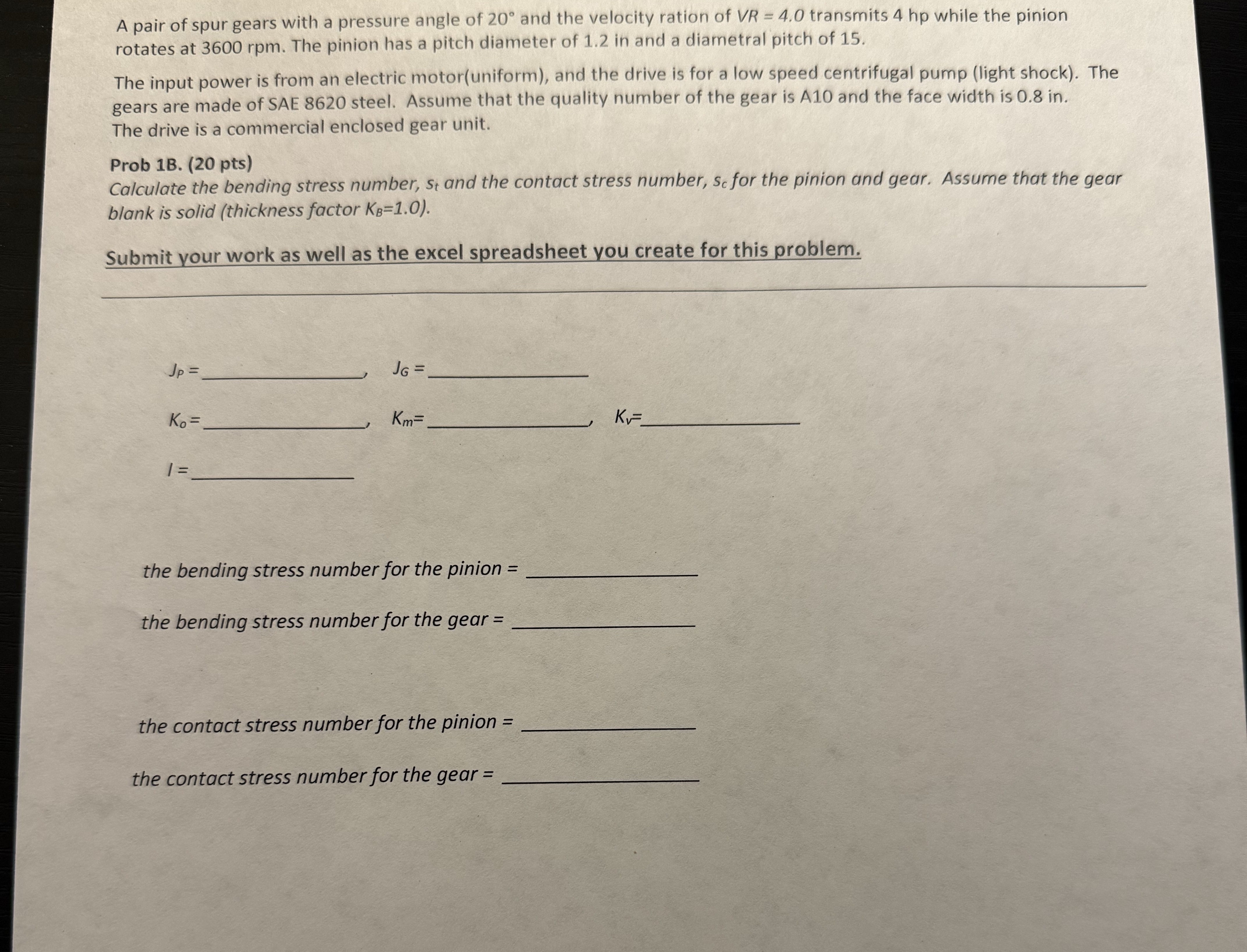 A pair of spur gears with a pressure angle of 2 0