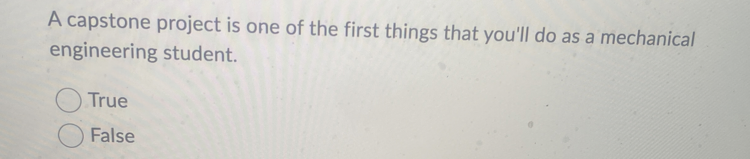 A capstone project is one of the first things