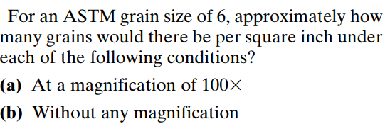 For an ASTM grain size of 6 , approximately how
