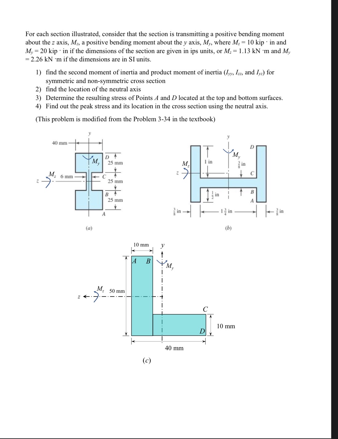 PLEASE DO ALL THREE SECTIONS. For each section