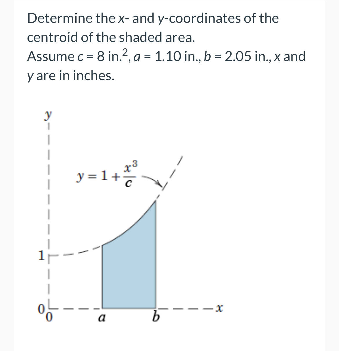 Determine the x - and y - coordinates of the