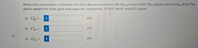 What is the composition, in atom percent, of an