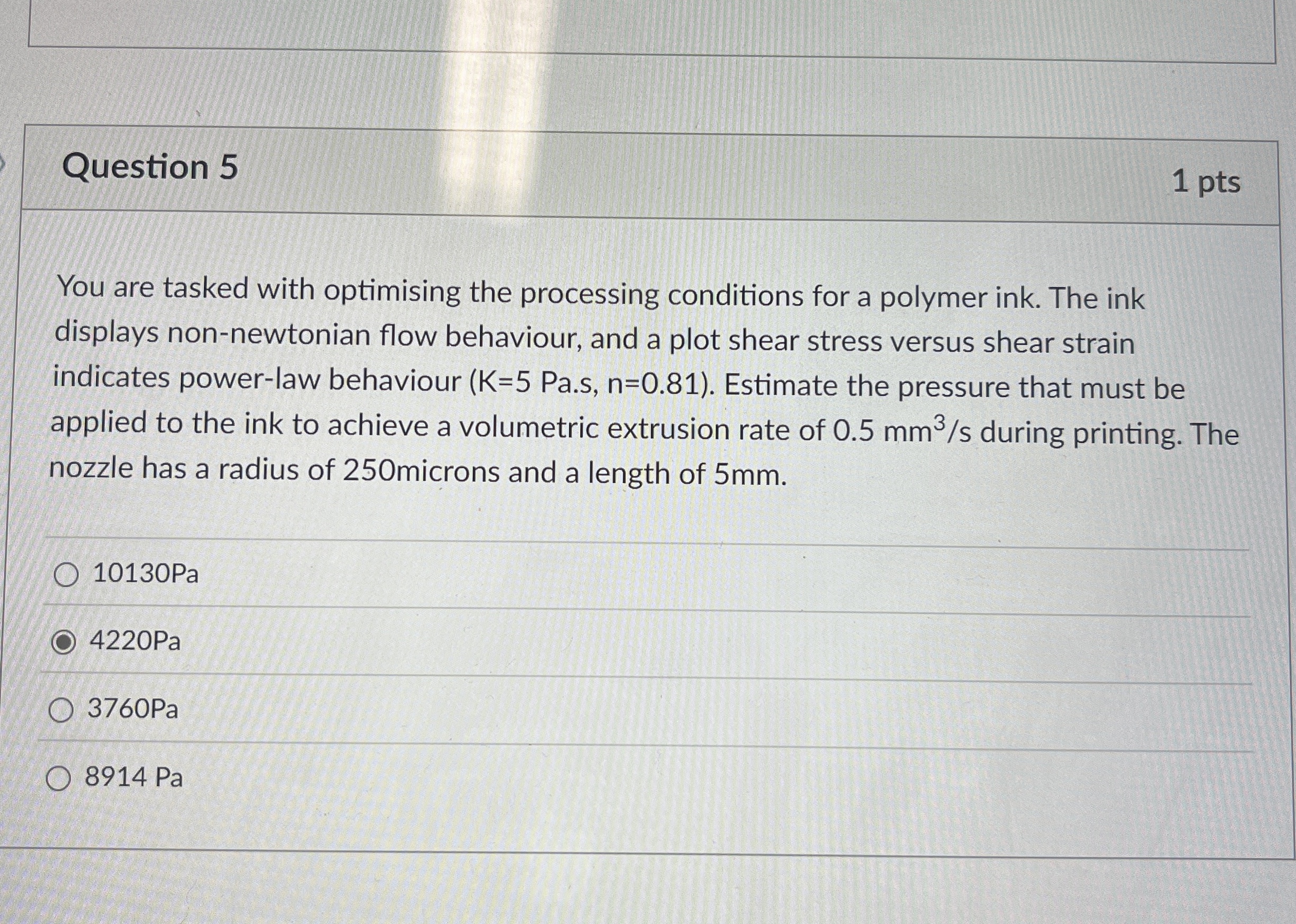 Question 5 You are tasked with optimising the