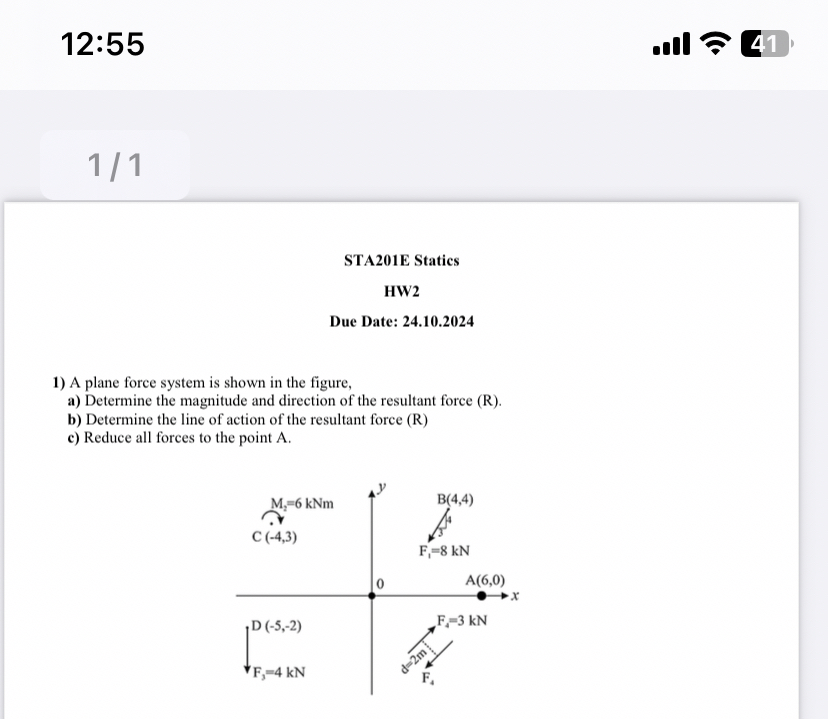 1 2 : 5 5 1 1 STA 2 0 1 E Statics HW 2 Due Date: