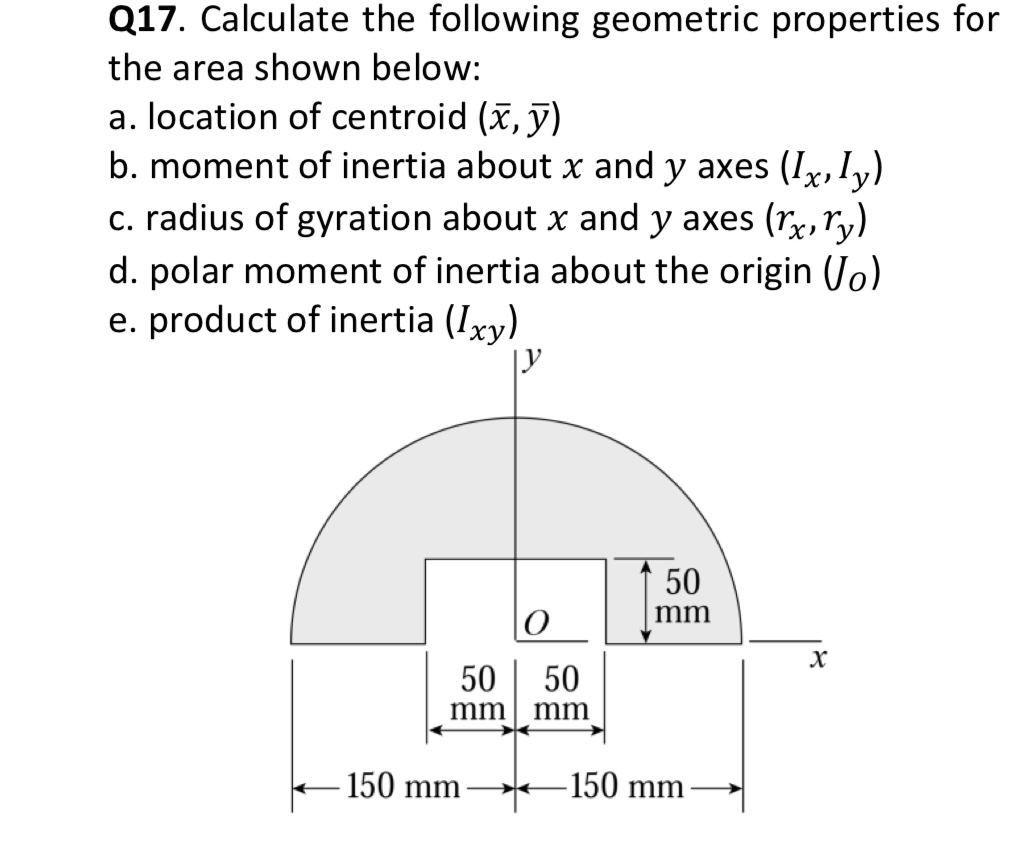 Q 1 7 . Calculate the following geometric