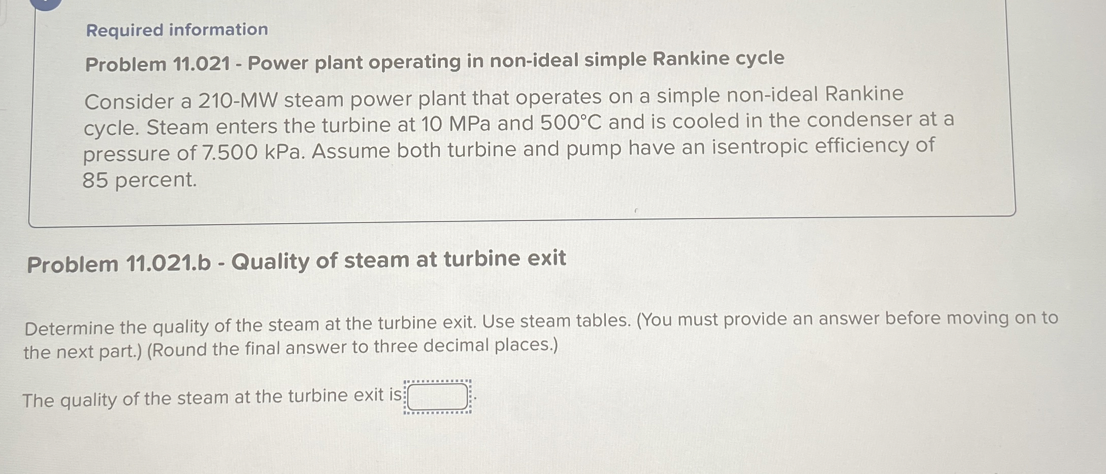 Required information Problem 1 1 . 0 2 1 - Power