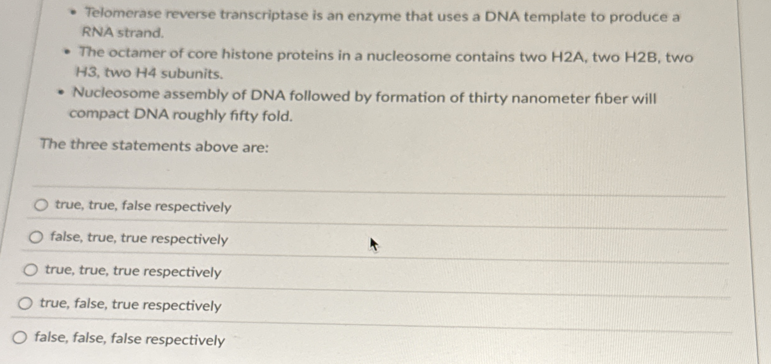 Telomerase reverse transcriptase is an enzyme