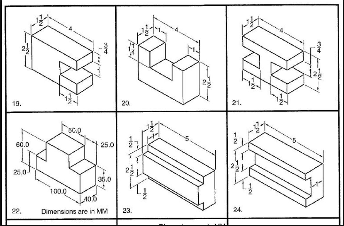 Create all three views of each example on a